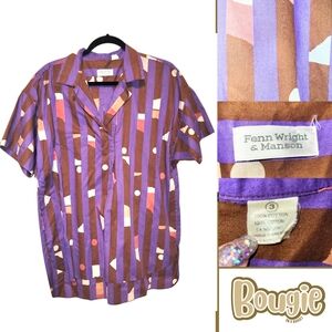 Fenn Wright Manson Purple Striped Men's Shirt